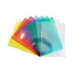 Bolsa Plástico em L A4 90mic Cores Sortido 10un - Neutral 100Z29002