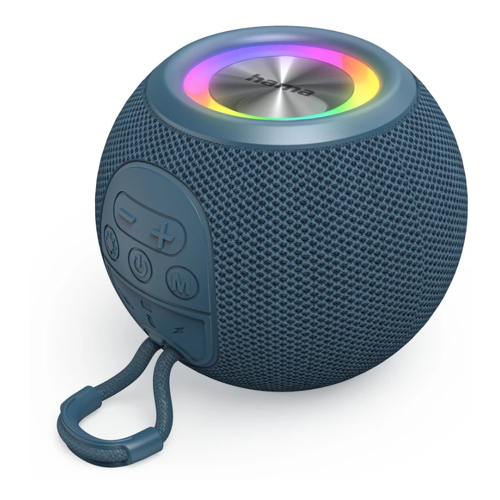 Coluna HAMA "Ball Shape Speaker" Bluetooth Loudspeaker, 5 Light Modes, 5W, blue - Hama 00188239
