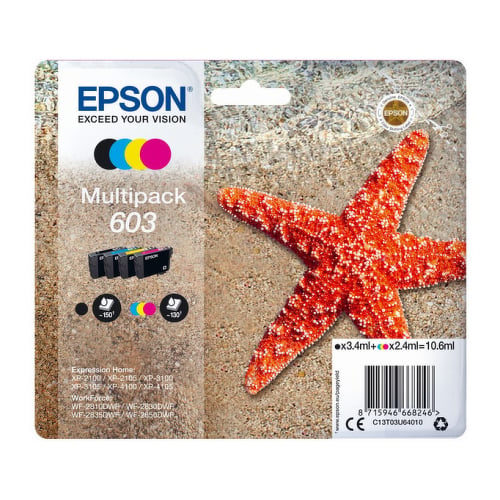 EPSON TINTEIRO PACK 4 CORES 603 XP-28xx/3100/21xx/3105/41xx - Epson C13T03U64020