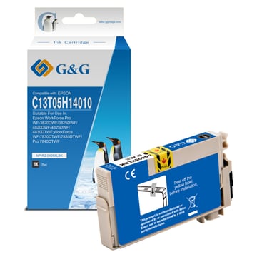 G&G Epson 405XL Preto Cartucho de Tinta Pigmentada Compatível, 25 ml - Tinteiro Compatível C13T05H14010&#47;C13T05G14010