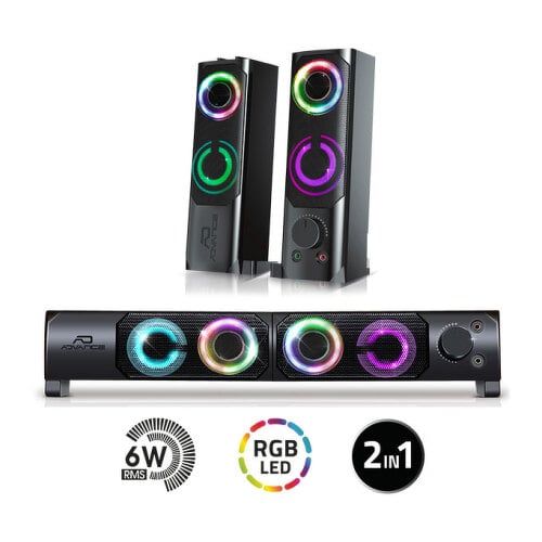 ADVANCE COLUNAS SOUNDPHONIC 2.0 RGB 6W RMS PC - Advance SP-U900B