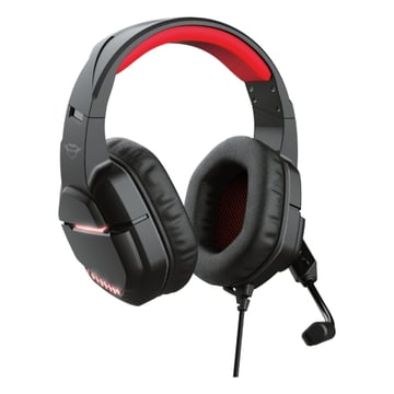 Trust Gaming GXT 448 Nixxo Headset - Microfone dobrável - Iluminação LED - Banda para a cabeça ajustável - Altifalantes de 50 mm - Cabo entrançado de 2,30 m - Preto - Trust 24030