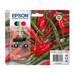 EPSON TINTEIRO PACK 4 CORES 503 XP5200/05/WF2960/65 - Epson C13T09Q64020