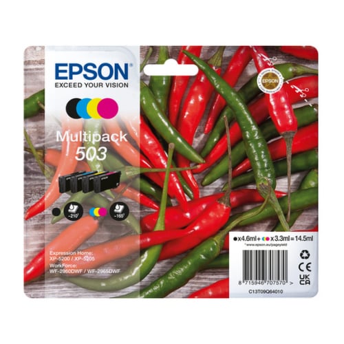 EPSON TINTEIRO PACK 4 CORES 503 XP5200/05/WF2960/65 - Epson C13T09Q64020