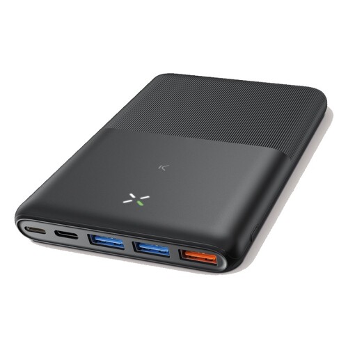 Ksix Bateria externa/bateria de alimentação 20000mAh 22.5W - Ultra fina - Tecnologia PD - Carregamento simultâneo - 3x USB-A , 1x USB-C - Ksix 219272
