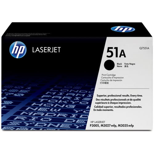 Cartucho de toner preto original HP Q7551A - 51A - HP Q7551A