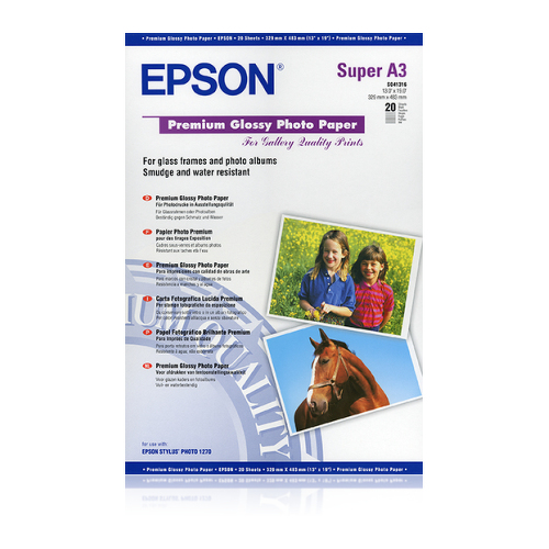 EPSON Glossy photo paper inkjet 250g/m2 A3+ 20 sheets 1-pack - Epson C13S041316