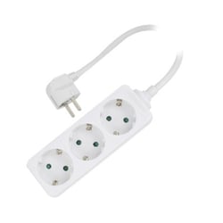 EWENT REGUA TOMADAS 3 SOCKETS(SHUKO) 16A SHUKO PLUG WHITE - Ewent EW3958