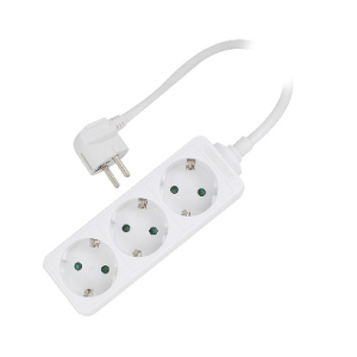 EWENT REGUA TOMADAS 3 SOCKETS(SHUKO) 16A SHUKO PLUG WHITE - Ewent EW3958