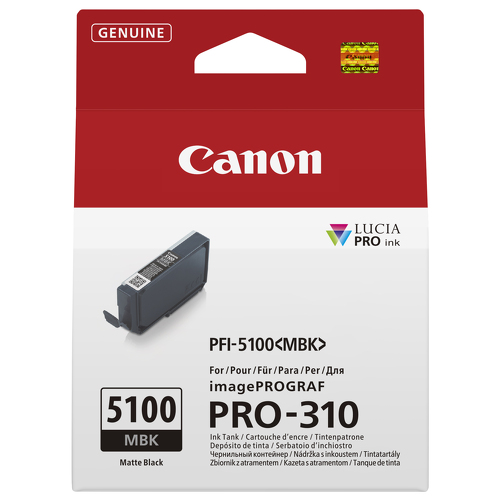 CANON PFI-5100 SERIES MATTE BLACK INK TANK - Canon 6951C001