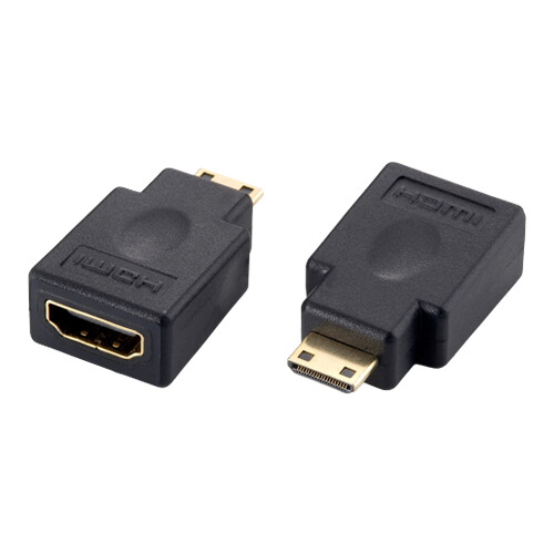 Equipar o adaptador HDMI tipo C macho para HDMI tipo A fêmea - conectores dourados - Equip EQ118914