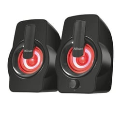 Altifalantes Trust Gemi USB 2.0 12W - Iluminação RGB - Controlo do volume - Cabo de 1,40 m - Preto - Trust 22948
