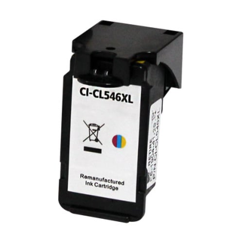 Cartucho de tinta colorido remanufaturado Canon CL546XL - mostra o nível de tinta - substitui 8288B001/8289B001 - Canon CI-CL546XL