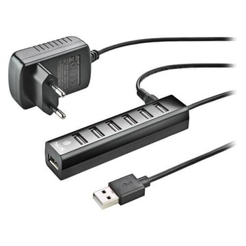 NGS Ihub7 Tiny Hub USB 2.0 - 7 portas USB 2.0 - Adaptador de corrente - Velocidade até 480 Mbps - NGS IHUB7TINY