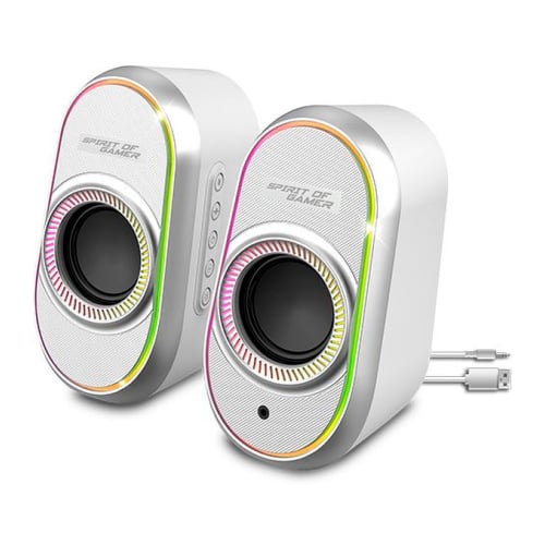 Coluna Spirit of Gamer Colunas 2,0 USB Power White - Spirit of Gamer SP-5500WT