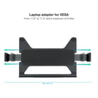 Adaptador para computadores portáteis/suporte USB - Preto - Tooq TQLH1117-B