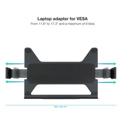 Adaptador para computadores portáteis/suporte USB - Preto - Tooq TQLH1117-B