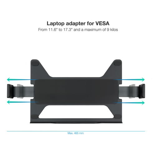 Adaptador para computadores portáteis/suporte USB - Preto - Tooq TQLH1117-B