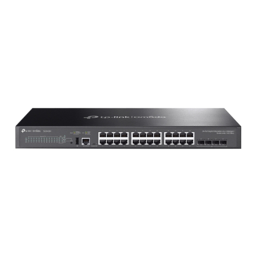 TP-Link Switch gerido Omada Lite L3 empilhável de 24 portas Gigabit com 4 ranhuras para 10G - TP-Link SG5428X