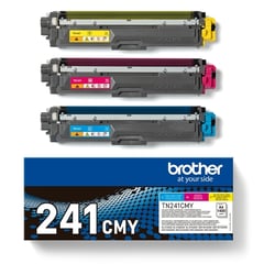 Pack 3 toners (C / M / Y) Duração estimada: 1.400 págs. cada cor segundo ISO/IEC 19798 - Brother TN241CMY