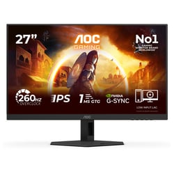 AOC Monitor Fast IPS de 27", 16:9, FHD, 1 ms, 260 Hz, HDMI, DP; referência 27G4ZR - AOC 27G4ZR
