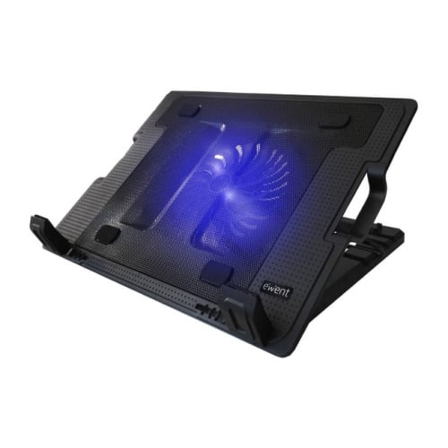 EWENT NOTEBOOK COOLING 17" MULTI-ANGLE STAND 2USB - Ewent EW1258