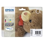 Pacote com 4 cartuchos de tinta originais Epson T0615 - C13T06144010 - Epson C13T06154010