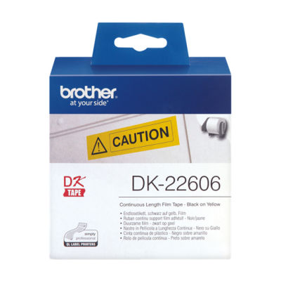 Fita contínua de película plástica (amarela). Largura: 62 mm. Comprimento: 15,24 m - Brother DK22606
