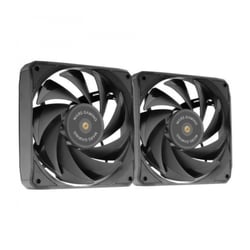 Mars Gaming MF-NCLX2 Kit de Ventiladores PWM - Aspas Hibridas - Rodamientos FDB de Cobre - Pads Antivibracion - Control Preciso de Velocidad - Flujo de Aire 72 CFM - Color Negro - Mars Gaming 295517