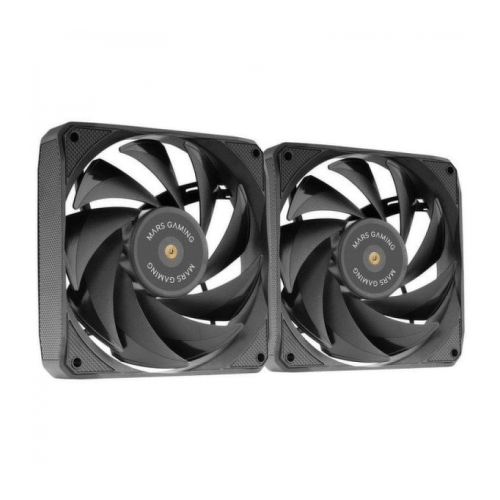 Mars Gaming MF-NCLX2 Kit de Ventiladores PWM - Aspas Hibridas - Rodamientos FDB de Cobre - Pads Antivibracion - Control Preciso de Velocidad - Flujo de Aire 72 CFM - Color Negro - Mars Gaming 295517