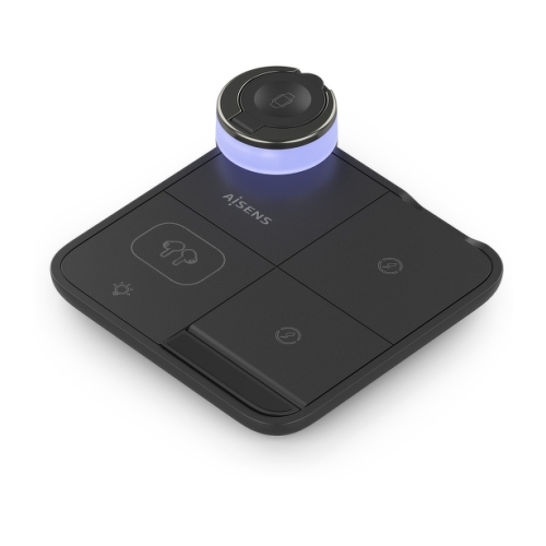 Carregador sem fios Aisens 15W - USB-C - Protocolo Qi - Telemóvel, Apple Watch e auscultadores - Proteção contra sobretensão, sobretemperatura e sobrecorrente - Cor preta - Aisens ASCH-15W4WC062-BK