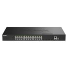 D-Link Switch gerido empilhável Smart Pro com 24 portas GE PoE (30 W) + 4 portas 10G SFP+, 370 W - D-Link DGS-1530-28P/E