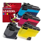 Pack 4 tinteiros LC422XL (BK/CM/Y) Compatível Brother - Substitui LC422XLVAL - BI-LC422XLVAL
