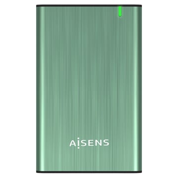 Caixa para unidade de disco rígido externa Aisens 2,5? SATA I, II e III 9,5 mm para USB 3.0/USB 3.1 GEN1 - Verde primavera - Aisens ASE-2525SGN