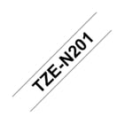 Fita Não Laminada 3,5mmx8mts Fundo Branco / Texto Preto - Brother BROTZN201