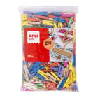 Mini Molas para Papeis Madeira 25x3mm Cores Sortidas 450un - APLI APL17449