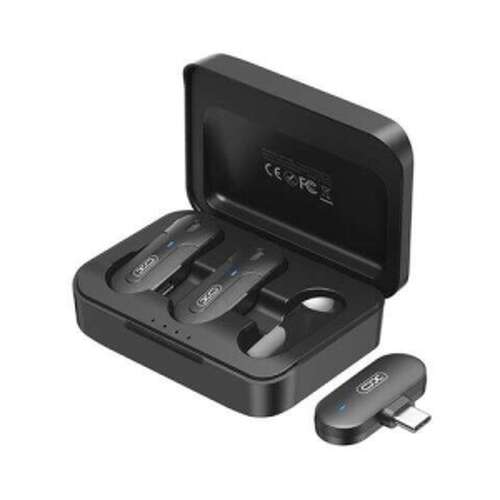 Microfone de lapela sem fios XO com cabo de carregamento e ficha tipo C - XO 266952