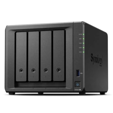 Servidor de armazenamento NAS Synology DiskStation DS923+ - Até 4 unidades de armazenamento - Interface suportada M.2, SATA III - 2,5", 3,5" - 2x RJ-45, 2x USB 2.0 - Synology DS923+