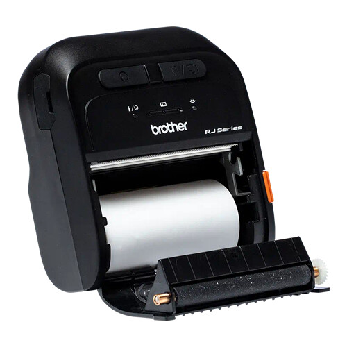 Impressora portátil de talões até 3 polegadas de largura com conexão USB e Bluetooth MFi - Brother RJ-3035B