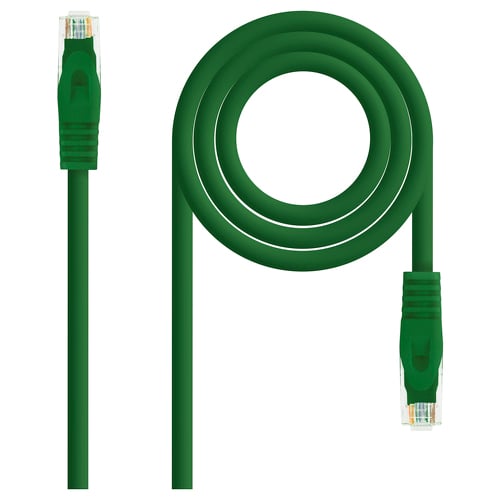 Cabo de rede nanocabo Patch Cord RJ45 LSZH Cat.6a UTP AWG24 0,50m - Verde - Nanocable 10.20.1800-GR