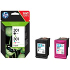 HP Conjunto Duplo de Tinteiros Originais 301 Preto/Tricolor - N9J72AE