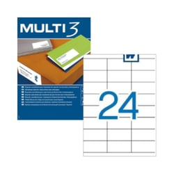 Etiquetas 070x036mm 100Fls A4 Multi3 2400un - Multi3 APL4723