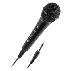Microfone NGS Singer Fire - Botão de ligar/desligar - Ficha de 6,3 mm - Cabo de 3 m - Preto curto - NGS SINGERFIRE