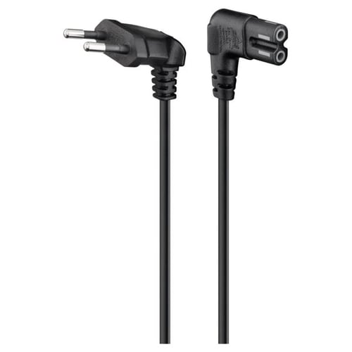 Cabo Alimentação Euro para IEC C7 90º Preto 1,80m - Ewent EC1917