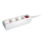 Equipar Power Strip - 3 tomadas Schuko - Interruptor liga/desliga - Cabo de 1,50 m - Equip EQ245551