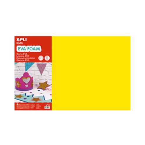 Placa de Cor Musgami 40x60cm 2mm Amarelo 5Fls - APLI APL12760