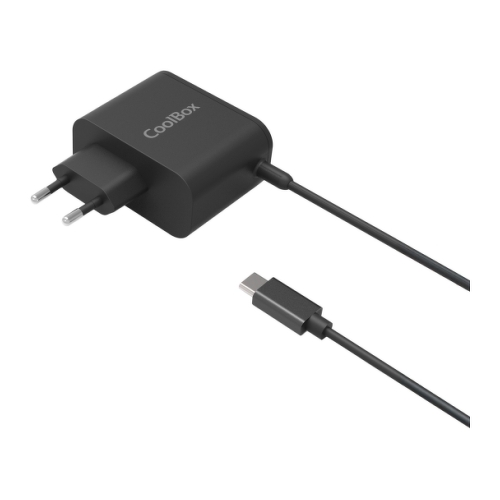 Coolbox Cargador Universal para Portatil 65W USB-C - Compatible con QC3.0 - Tecnología GaN - Cable de 1.20m - Coolbox COO-NB65-UC2