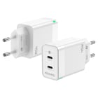 Carregador Aisens GAN 45W - 2xUSB-C PD3.0 QC4.0 - Branco - Aisens 228492