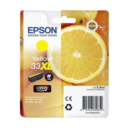 Epson Oranges C13T33644012 tinteiro 1 unidade(s) Original Rendimento alto (XL) Amarelo - Epson C13T33644010