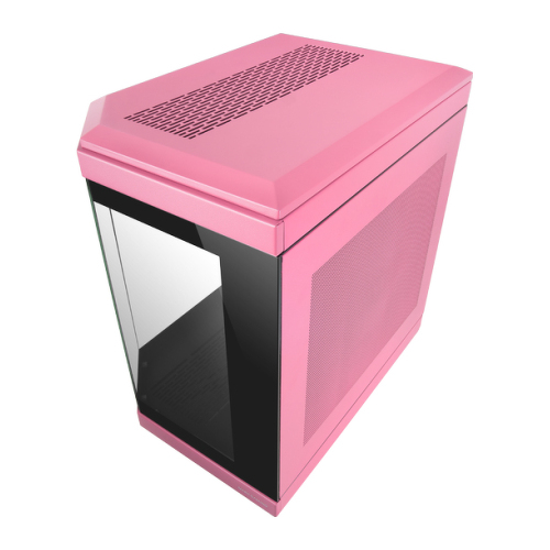 Caixa MARS GAMING MC-3T, CUSTOM ATX , TRIPLE CONTINUOUS TEMPERED GLASS WINDOWS, PINK - Mars Gaming MC3TP